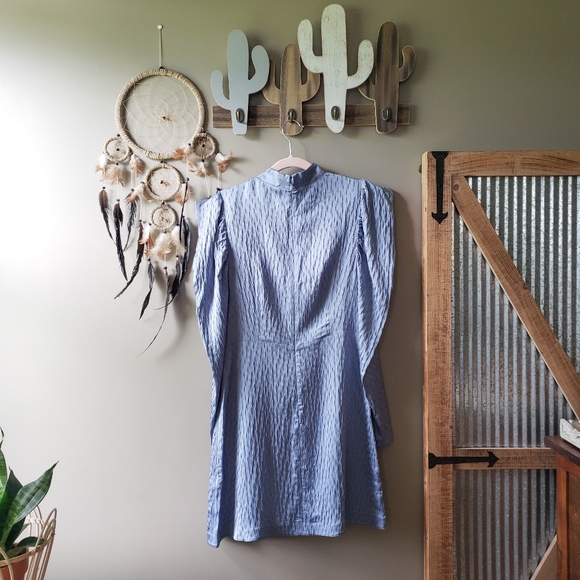 & Other Stories | Jacquard Puff Sleeve Mini Dress - Picture 7 of 9